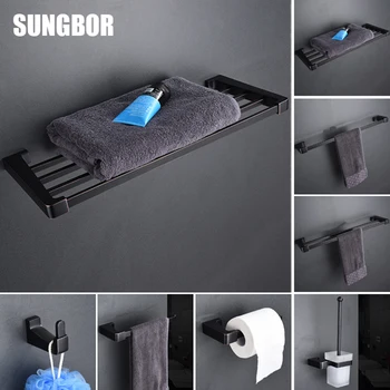 

Bathroom Accessories Cup&Tumbler Holders Europe Toilet Brush Holder Towel Bar Paper Holders Robe Hook Bath Hardware Sets LML-601