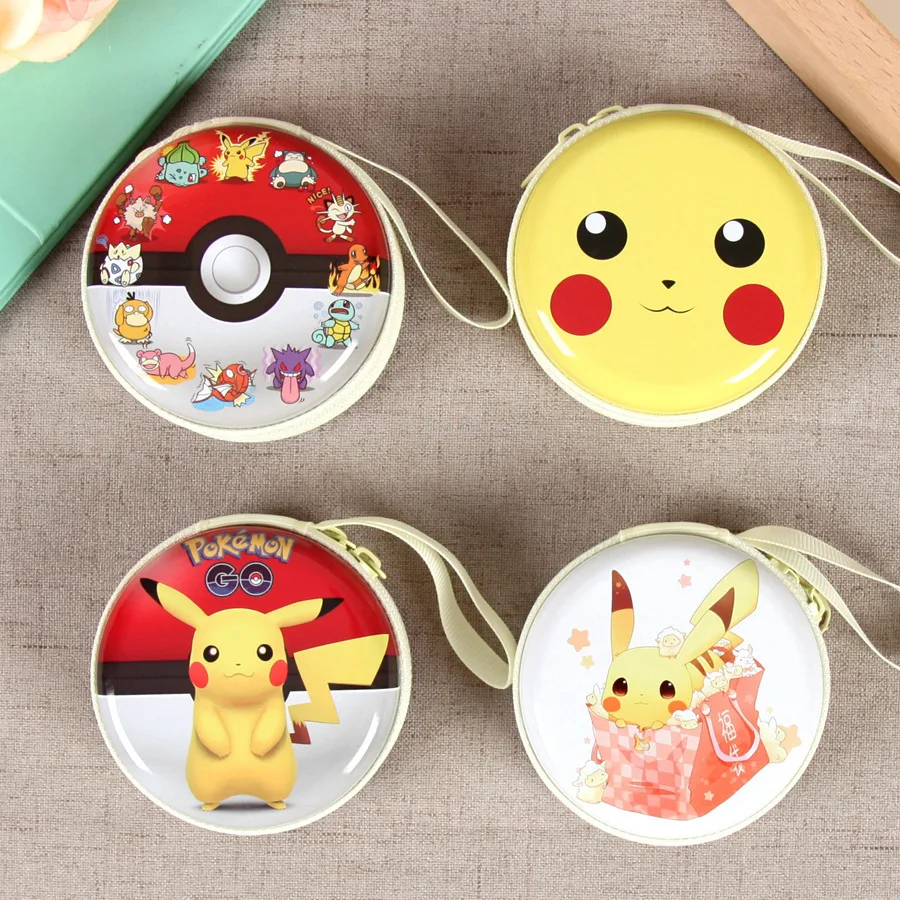 

Pokemon coin purses 2016 Kawaii children coin purses tin plate Pikachu money wallet cartoon mini candy unisex coin purses