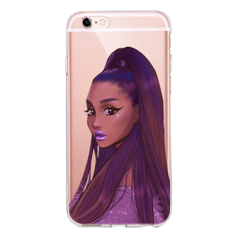 7 колец Ariana Grande Girl Силиконовый чехол funda для iPhone 6 6S 7 8 Plus 5 5S SE x XS Max XR Бог-женщина милый чехол для телефона - Цвет: TPU