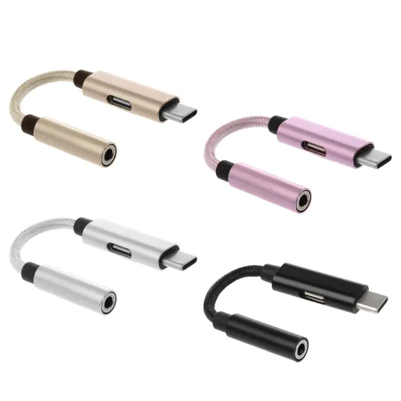 

USB C Headphone Adapter 2 in 1 Type C to 3.5 mm Aux Jack Charge Converter For Huawei Mate 20 10 Letv2Pro Max2 Xiaomi