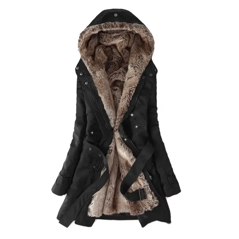 

Sisjuly Women Cotton Coats Casual Warm Winter Black Plus Size Hooded Zipper Solid Rivet Green Female Fashion Parkas Overcoat