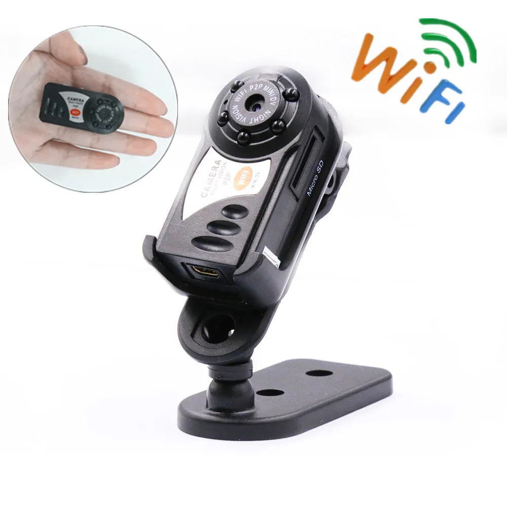 brand new micro Q7 IP espia cam mini camera wifi 720p infrared night vision nanny camcorderin