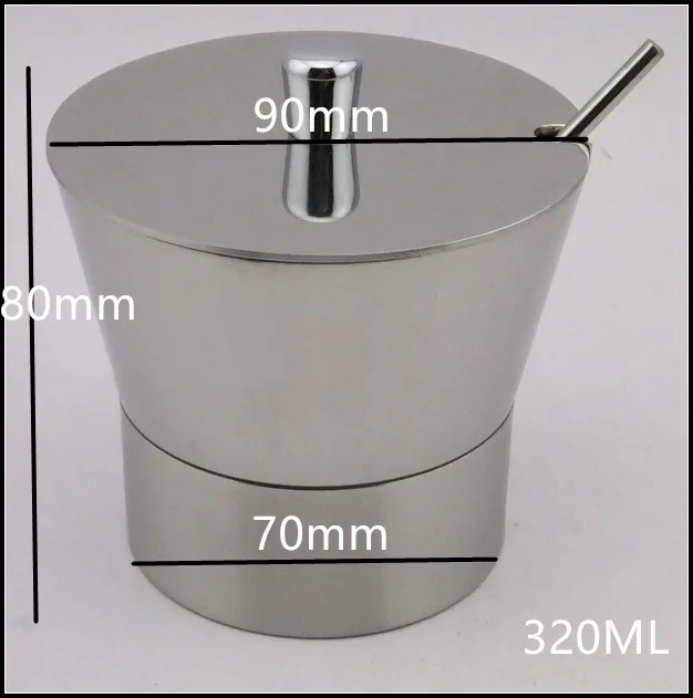 Чайная из нержавеющей стали миска с крышкой и сахарной ложкой для дома, Y Форма, 10,8 унций(320 Milliliter