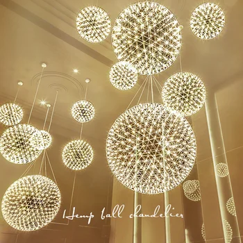 

living room bedroom lamp chandelier restaurant bar after modern industrial personality simple spark ball lamp