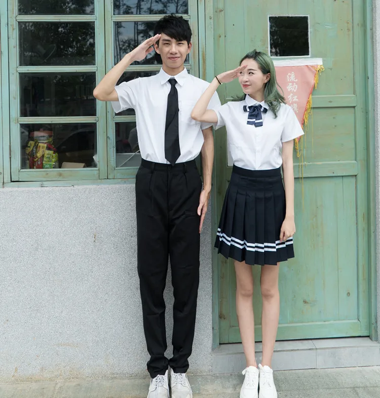 Class uniform school uniform suit college style boys and girls high school students jk Japanese sailor suit pleated skirt