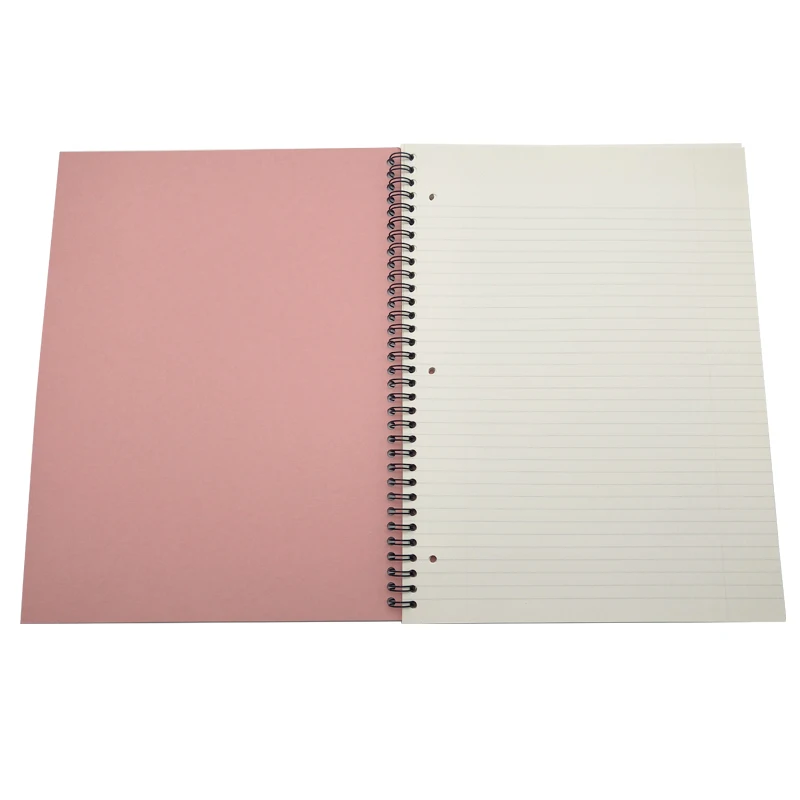 

Spril Notebook Notepad Black Cover Book Lined 3 Holes Tear Washable Kraft Paper Journal Office Stationery Notebook A4 Size