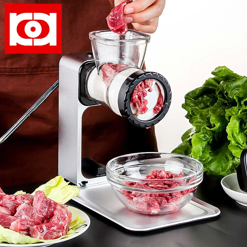 Manual Meat Grinder with Defrosting Tray / Hand Crank Sausage Stuffer