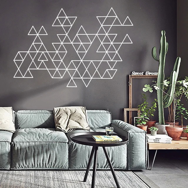 creative geometric vinyl wall sticker modern minimalist home