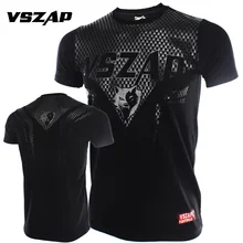 VSZAP/трикотажные футболки с острым рукавом; боевая одежда; Муай Тай; ММА; хлопок