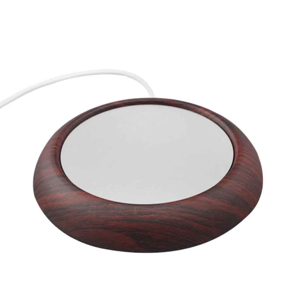 Деревянный/мраморный цвет портативный USB электрическая чаша устройство для подогрева чая кофе стакан 5 в металлическая нагревательная панель теплый градус Цельсия