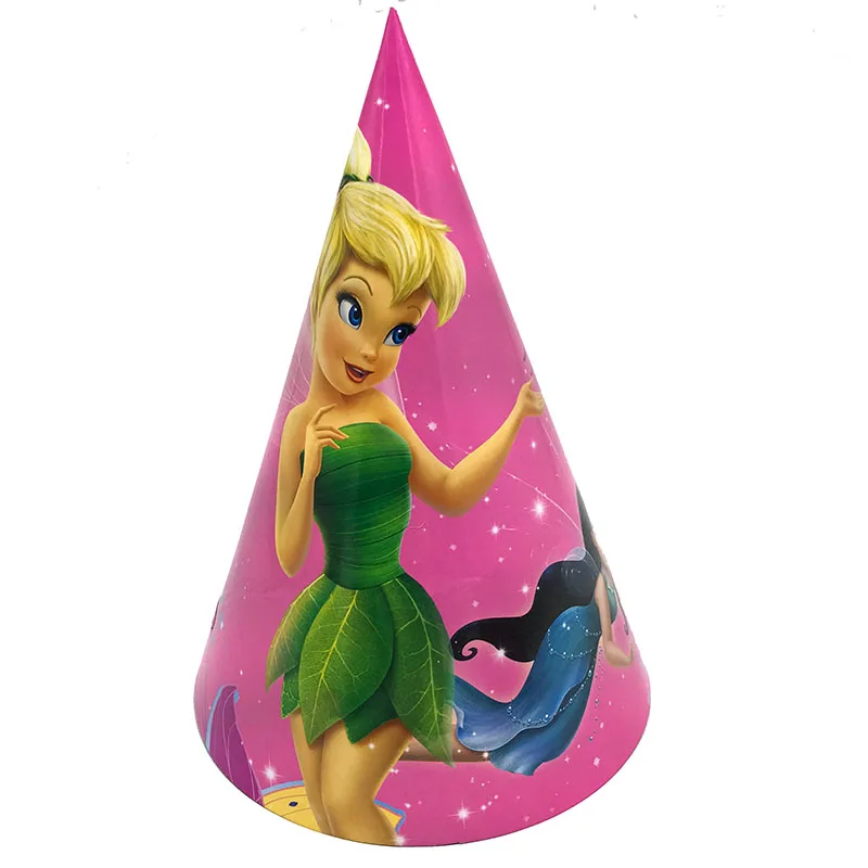 

6pcs TinkerBell theme party hats kids birthday wedding party supplies TinkerBell birthday cap party supplies
