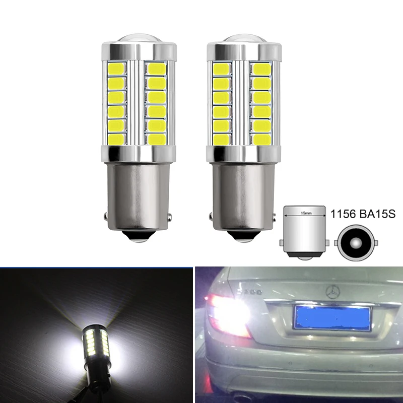 

2x P21W 1156 BA15S LED Car Reverse Lamp Backup Lights For Mercedes W203 W204 C Class C180 C200 C250 C63 C280 C300 C350 2007-2014