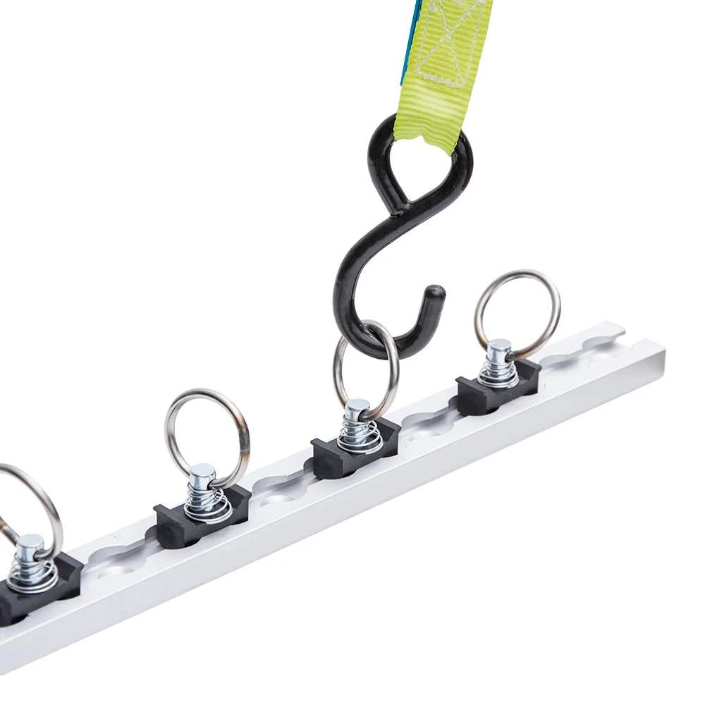 

50CM L-Track Airline Rail with Single Stud Fitting Tie Down Anchor Quick Release Ring Spring Bolt Airline Track 19.6Inches