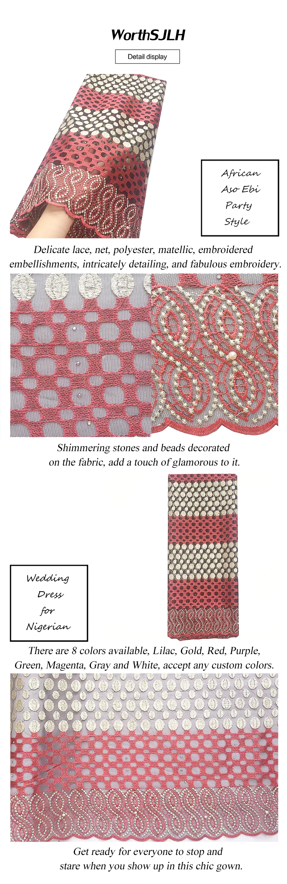 African lace fabric 2018 high quality lace 
