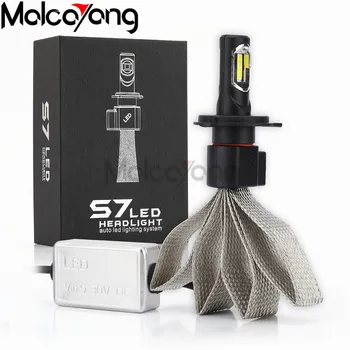 

Car LED Headlight with Heat Radiation S7 Lamp Auto Bulb Lights H1 H3 H4 H7 H11 H13 H27 HB1 HB3 HB4 9006 HB5