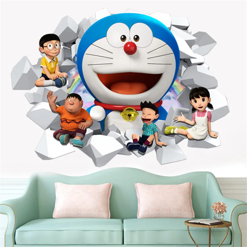 3D acrylic three dimensional wall stickers cartoon background stickers