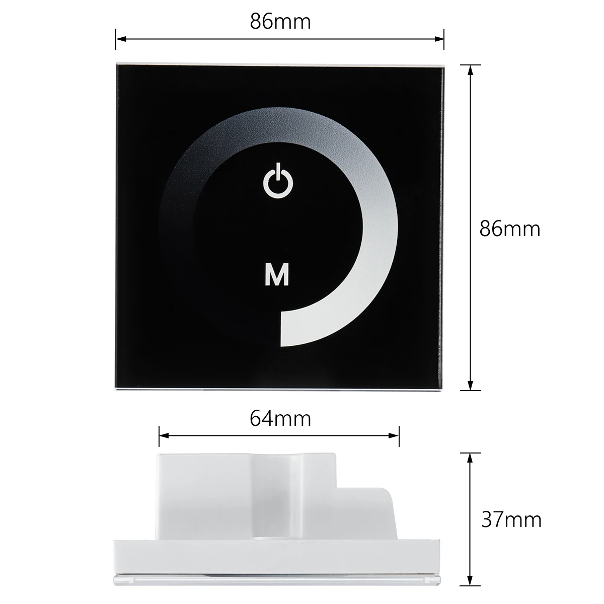 Светодиодный контроллер Pannel Smart Switch светодиодный сенсорный диммер. 12 V-24 V Один Цвет светодиодный сенсорный экран. Панель переключателя контроллер светодиодные полосы света