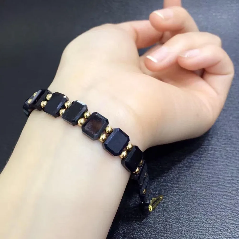 

2017 New Qi Xuan_Free Shipping Dark Blue Stones Elegant Bracelets_S925 Solid Fashion Bracelets_Manufacturer Directly Sales