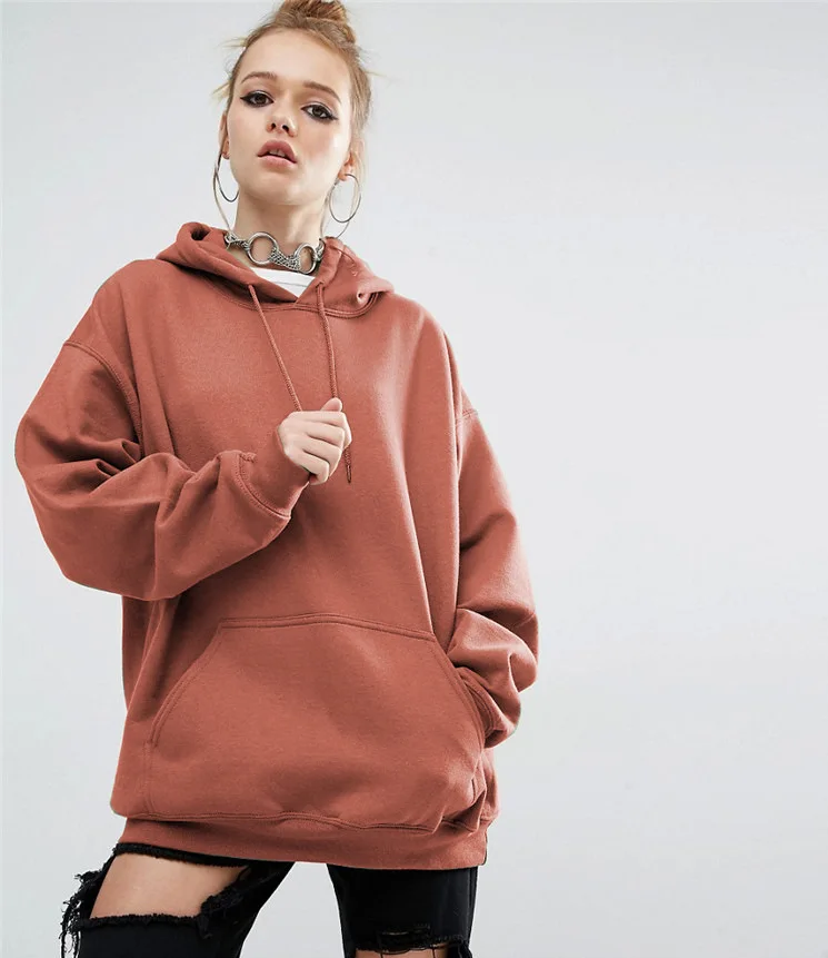  S-5xl Autumn/winter New Loose solid Color Hooded Batwing sleeve Hoodies Women Long Sleeve Hoodie Ha