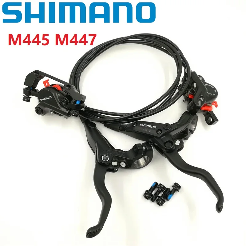 

SHIMANO BL/BR M445 M446 M447 Hydraulic Disc Brake Single Front/Rear Brake Levers & Caliper With Pads Mountain Bike Accessories