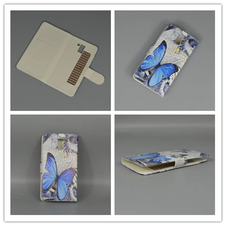 New Butterfly Flower Flag Designer Wallet Flip Stand Book Cover Case For SENSEIT E400 freeshipping | Мобильные телефоны и