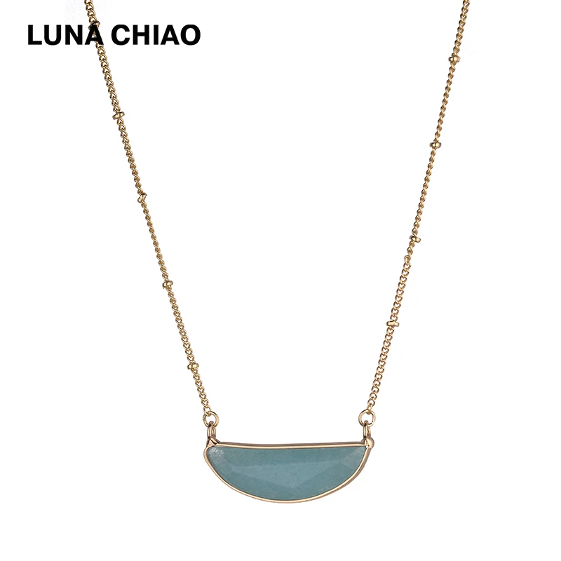 Женская золотистая цепочка LUNA CHIAO лето 2018|Ожерелья с подвеской| |