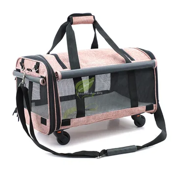 

Breathable Collapsible Pet Cart Universal Wheel Portable Pet Bag Out Portable Travel Dog Bag Cat Bag Pet Cage