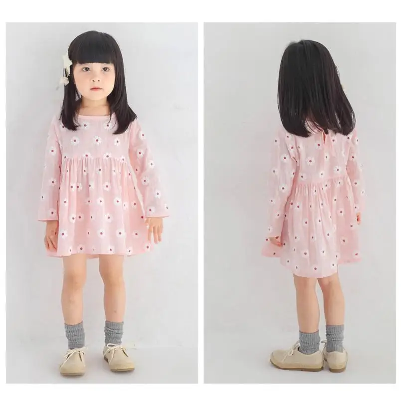 

girl dress Toddler Baby Girls Kids Autumn Clothes Floral Long Sleeve Princess Party Dress m2