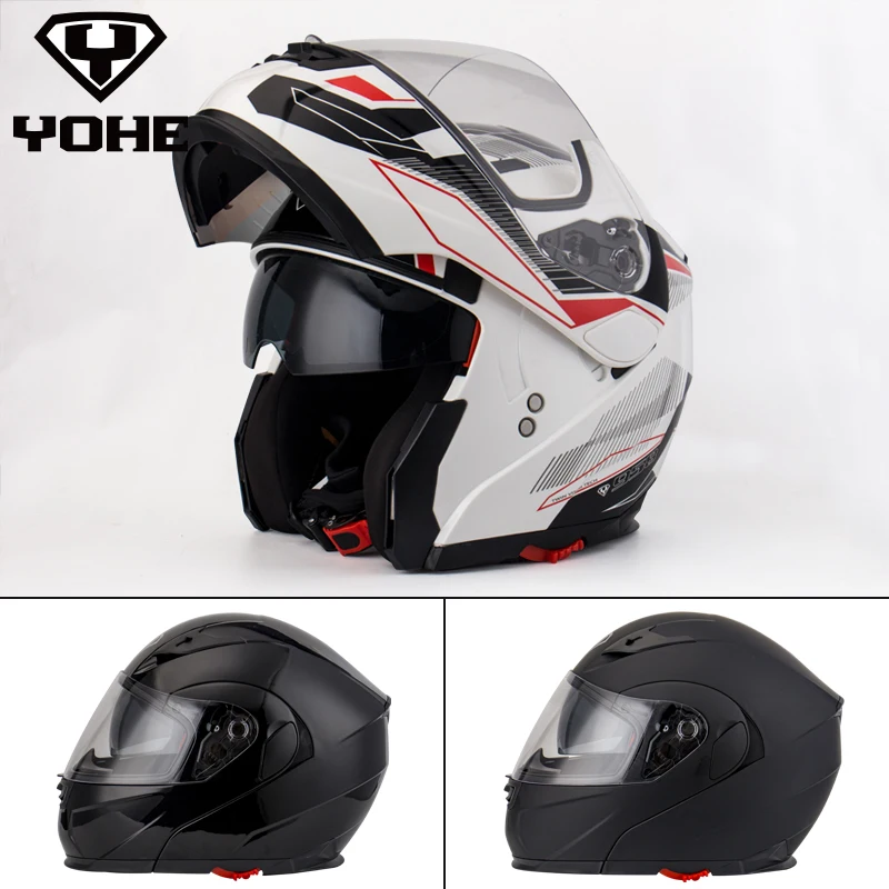 Yh ff 958 yohe moto casco de la cara cascos unisex casco de la motocicleta tirón encima del casco de ece de alta calidad|flip helmet|flip up helmetmotorcycle helmet