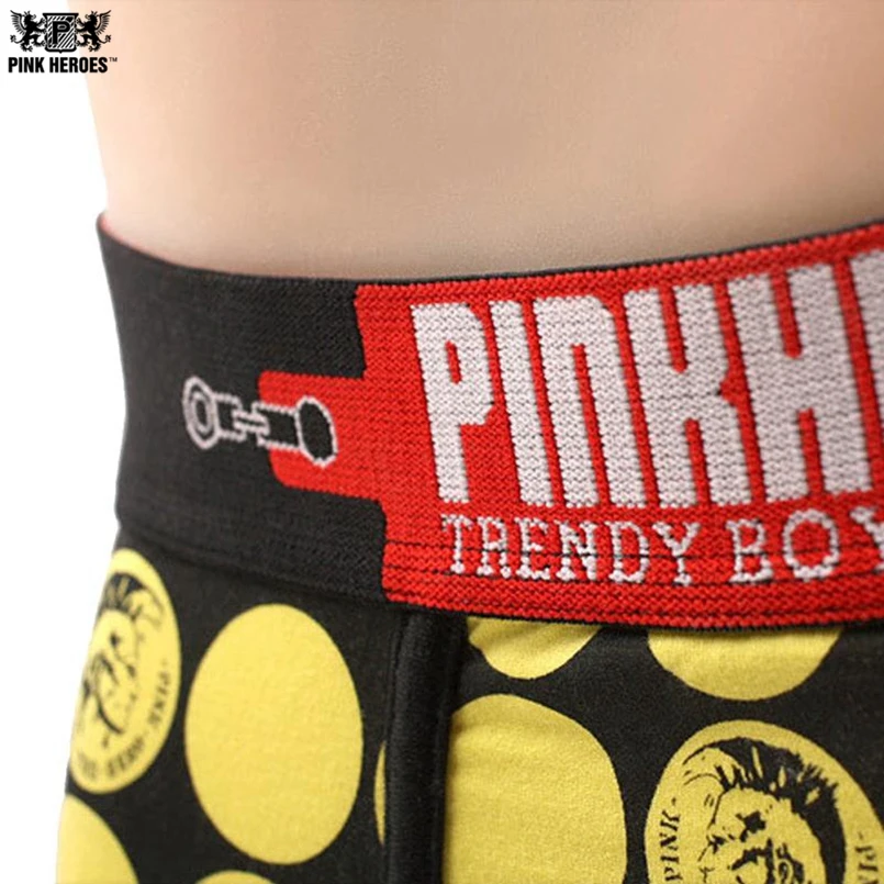 Трусы боксеры Pink Hero мужские хлопковые дышащие шорты пикантное нижнее белье|shorts