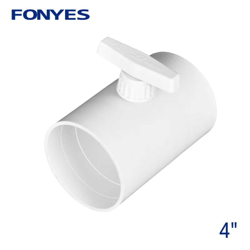 

HVAC 4" plastic air valve check valve for ventilation pipe volume flow rate damper manual air duct 100mm