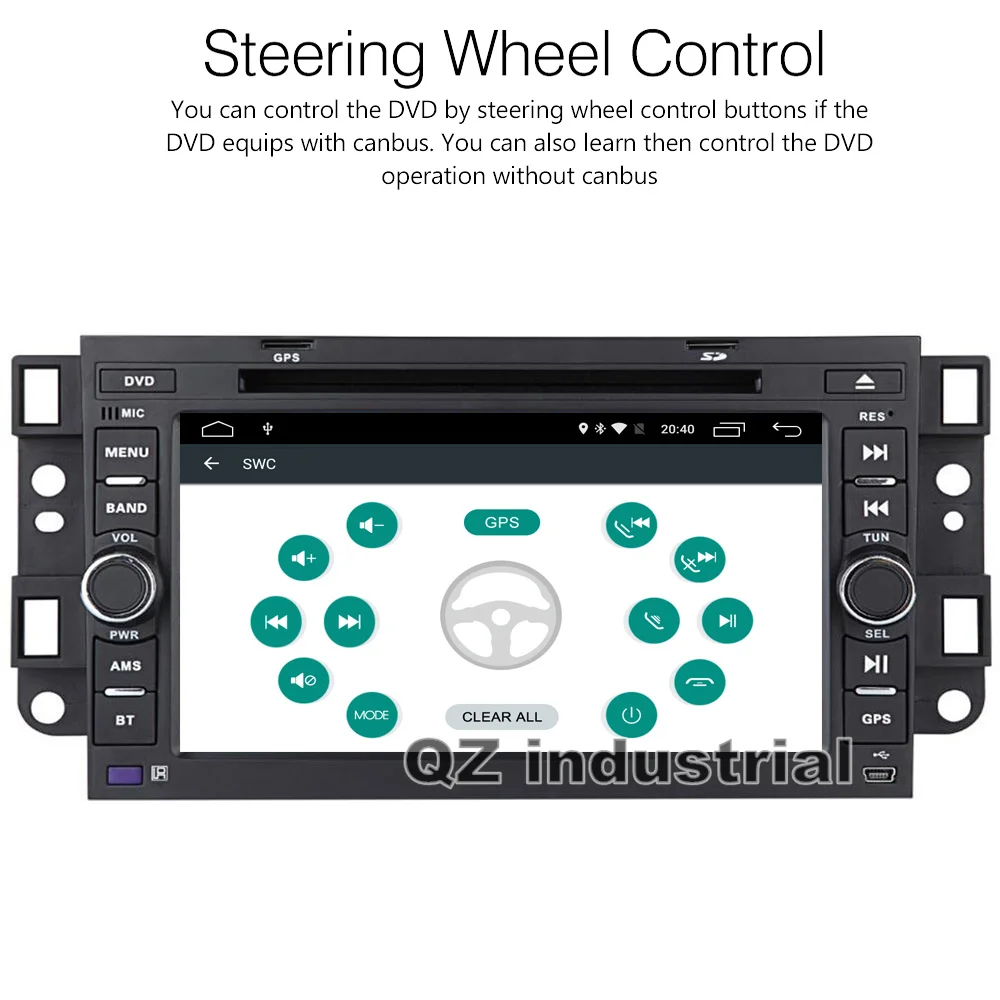 Cheap QZ industrial HD 7" Android 8.1 for Chevrolet epica aveo capativa tosca Car DVD player Navi GPS 3G 4G WIFI Radio RDS BT SWC Map 3