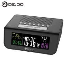Digoo DG-FR100 Wireless Digital Alarm Clock Weather Forecast Sensor Sleep with FM Radio Clock Mutifunctional Colorful Screen Digoo DG-FR100 Wireless Digital Alarm Clock Weather Forecast Sensor Sleep with FM Radio Clock Mutifunctional Colorful Screen