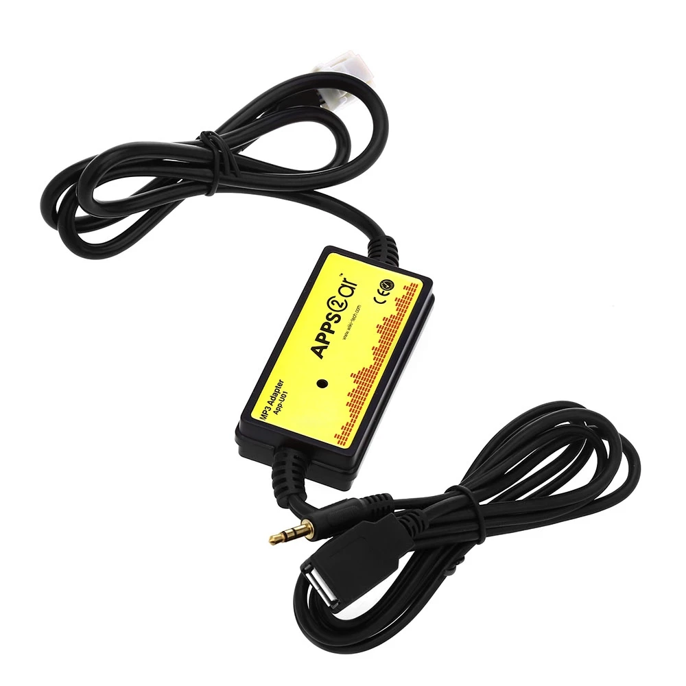 2017 New Car CD Adapter MP3 Audio Interface AUX SD USB Data Cable Adapter 12P Connect CD Changer for Toyota Lexus Scion