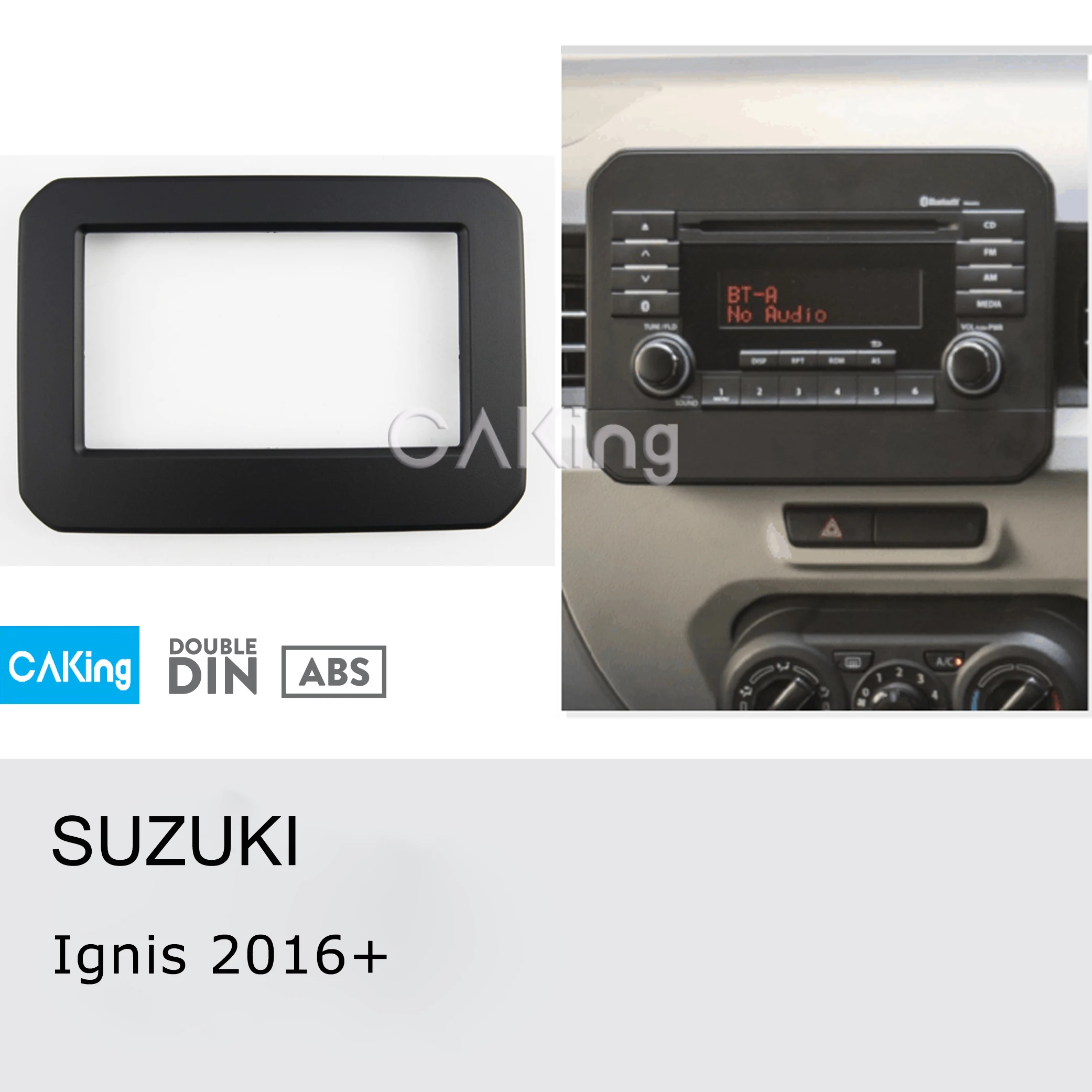 

Double Din Car Fascia Radio Panel for SUZUKI Ignis 2016+ Dash Fitting Kit Facia Face Plate Adapter Cover Front Bezel Console