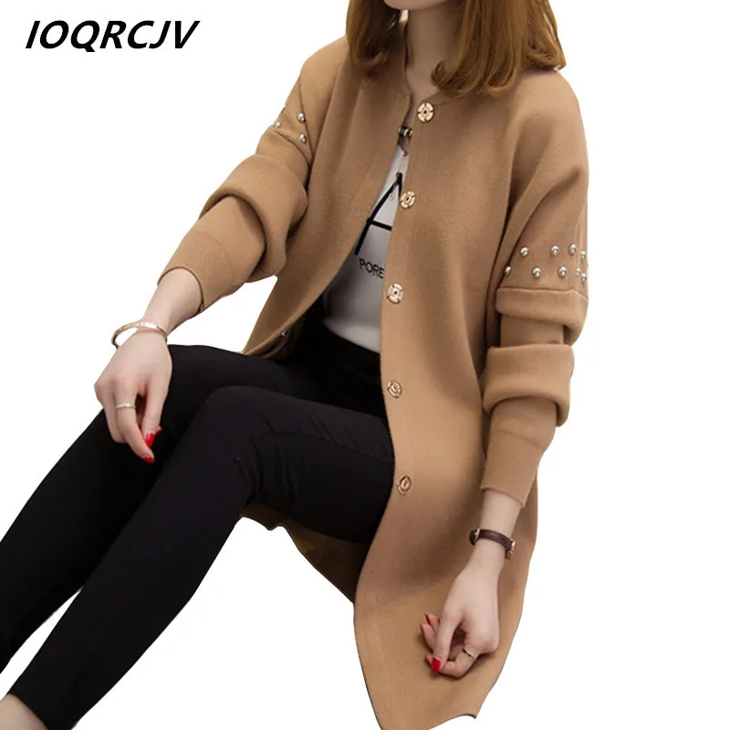 ^*Best Offers 2018 Autumn Women Cardigan Loose knitting Sweaters Soft Long Sweater Coat Female Pull Femme Casual Long Sleeve Knitted Coat S62