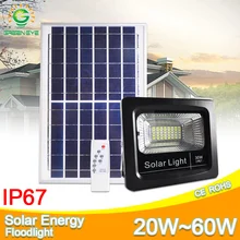 Светодиодный солнечный прожектор светильник с дистанционным датчиком refletor солнечные светодиодные прожекторы 20 Вт 30 Вт 50 Вт 60 Вт RGB IP65 Водонепроницаемый Солнечный садовый светильник на открытом воздухе