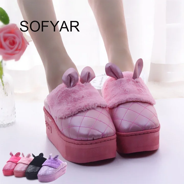 pink slipper high heel KEEP WARM