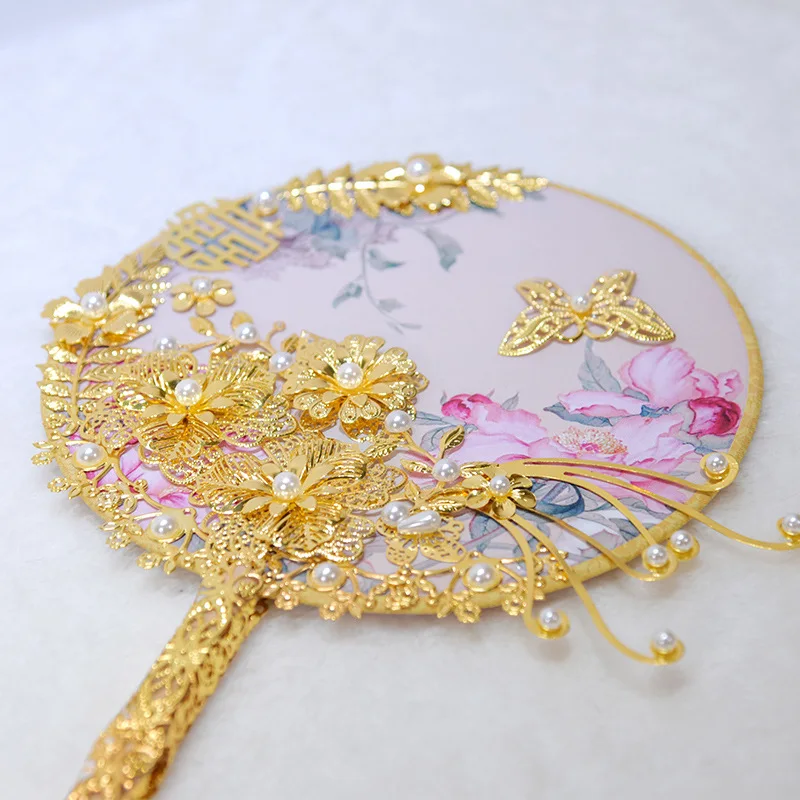 Kyunovia Корея Вентилятор Тип Свадебный букет кристалл для девочек в цветочек букет золото для девочек в цветочек палочка невесты букет D90