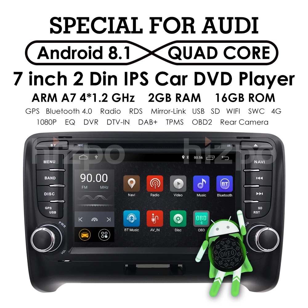 Cheap Android 8.1 4-Core Car Radio Stereo DVD Player GPS Navigation For AUDI TT MK2 DAB OBD2 Bluetooth Headunit +Free Rear Camera+Map 2 Cheap Android 8.1 4-Core Car Radio Stereo DVD Player GPS Navigation For AUDI TT MK2 DAB OBD2 Bluetooth Headunit +Free Rear Camera+Map 2
