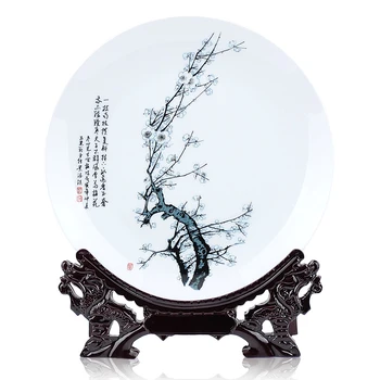 

Ceramic decorative ceramics hanging plate plate Jingdezhen meilanzhuju disc Home Furnishing decor decoration crafts