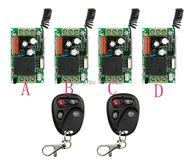

Remote Control Switch AC220V 1CH Lighting teleswitch LED Lamp ON OFF Remote Controller 4Receiver 2Transmitter 315/433 Learn Code