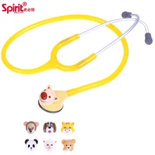 Spirit 5 color 3D Animated Animal cute pediatric Stethoscope changeable single head kids child children made in Taiwan