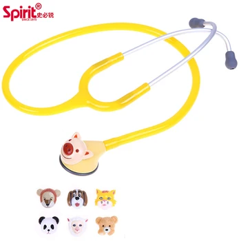 Spirit 5 color 3D Animated Animal cute pediatric Stethoscope changeable single head kids child children made in Taiwan Spirit 5 color 3D Animated Animal cute pediatric Stethoscope changeable single head kids child children made in Taiwan