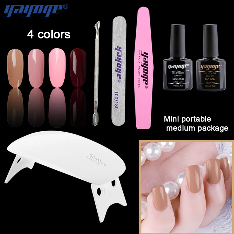 

YAYOGE Gel Nail Polish Set 10ml/0.3oz 4color Red Series Nails UV Gel Varnish 10IN1 Manicure For Nail Art DIY