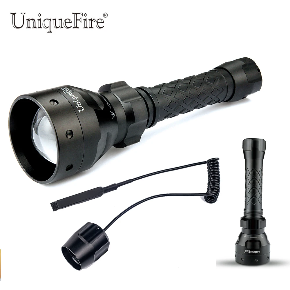 

UniqueFire UF1406--XPE Torch Tactical Waterproof LED Flashlight 3 Modes Night Light Lamp Powered By 2x18650 Battery+Rat Tail
