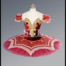 Красный бархат тела балетные пачки балет Щелкунчик для соревнований концертный 12 слоев Жесткий Тюль прошитый AT1079