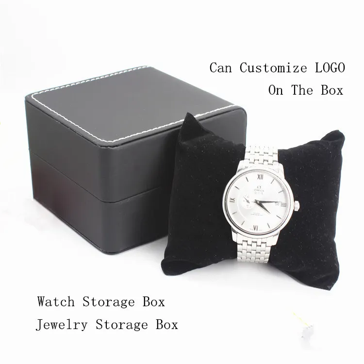Wholesale Black Pu Watch Box Mens Watch Storage Cases New Jewelry Gift Box Leather Watch Package