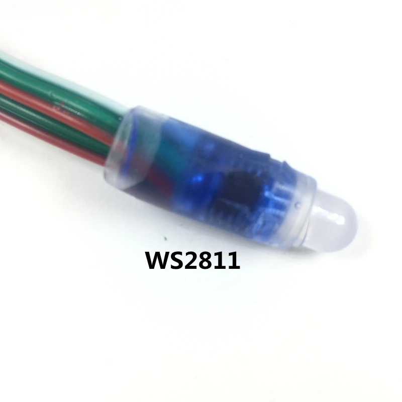 5000 шт. 12 мм WS2811 2811 IC полноцветный сменный ЖК-экран свет постоянного тока 5 В вход IP68 водонепроницаемый RGB цвет цифровая светодиодная точечная лампа
