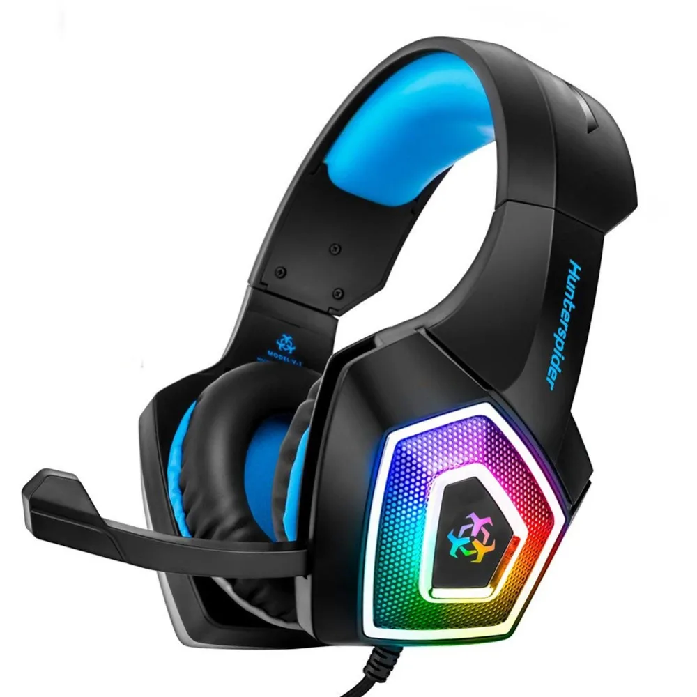 ONIKUMA V1 Headset Over ear Stereo Game headphones with Mic LED Light Casque Headset for PC PS4 Xbox One
